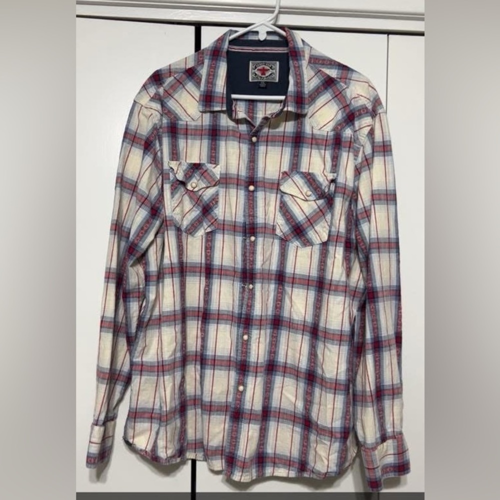 Men's Plaid Button-Up Shirt
